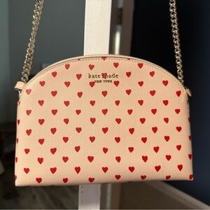 Kate Spade Pink and Red Heart Crossbody Bag